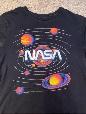 Vintage NASA Size Small Solar System Space Planet Sun Graphic Tee Shirt